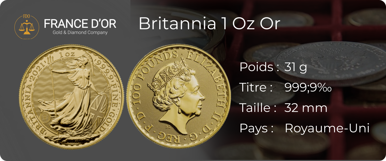 Britannia 1 Oz Or - Achat Or et Argent & Vente d'Or - Rachat d'Or - Cours et Prix de l'Or à Nice