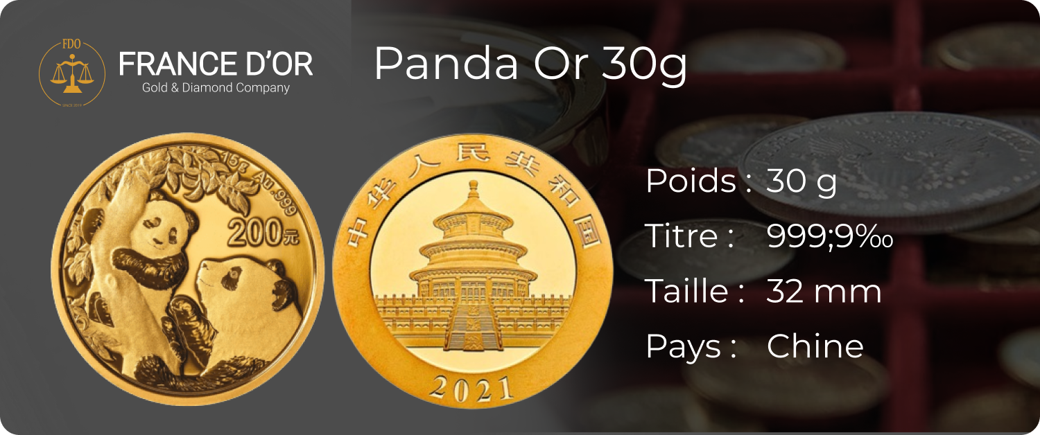 Panda Or 30g - Achat Or et Argent & Vente d'Or - Rachat d'Or - Cours et Prix de l'Or à Nice