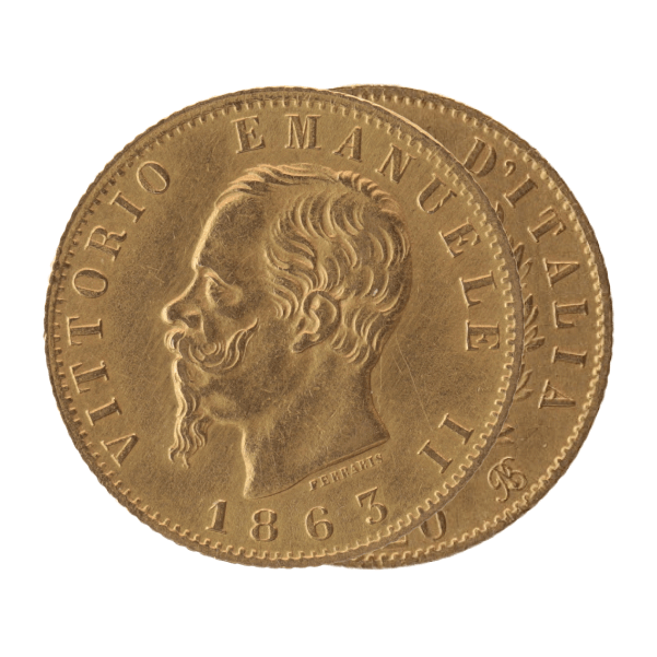 20 lires italiennes Victor Emmanuel II