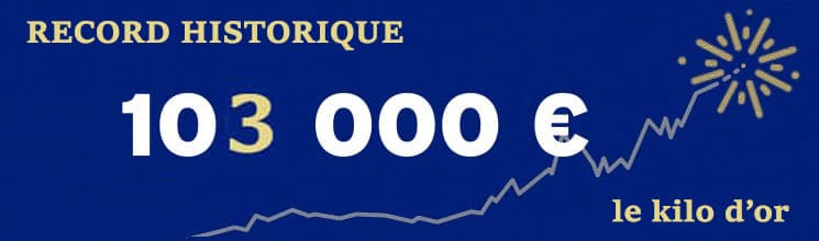 record historique cours or nouveau