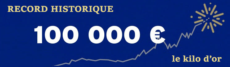 record historique cours or