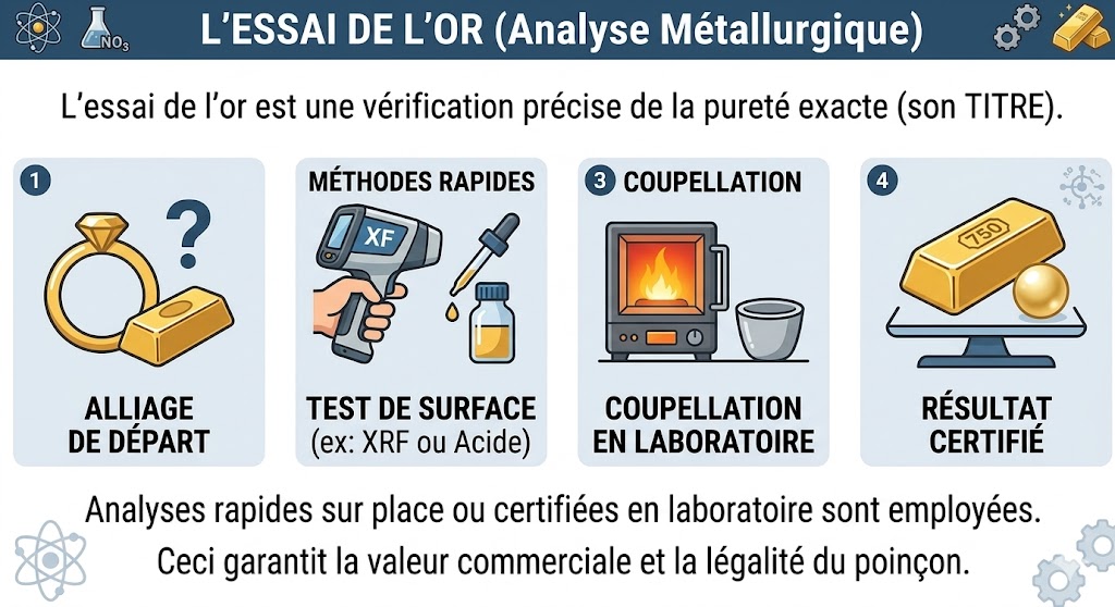 Schéma technique pour la définition du terme essai