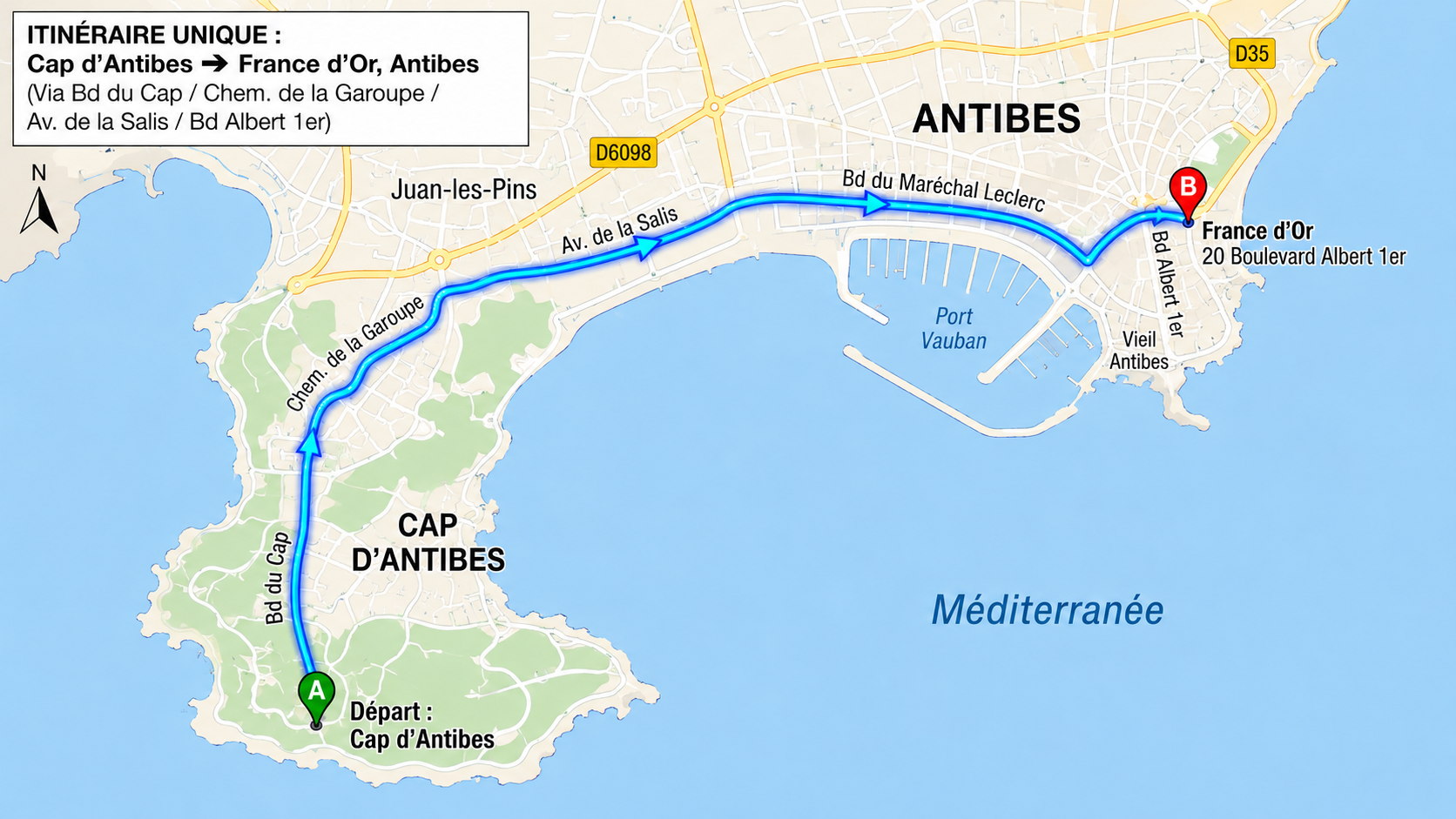 antibes cap map